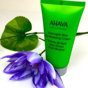 AHAVA Mineral Radiance Overnight De‑Stressing Cream Tube NEW 1.7 fl.oz.